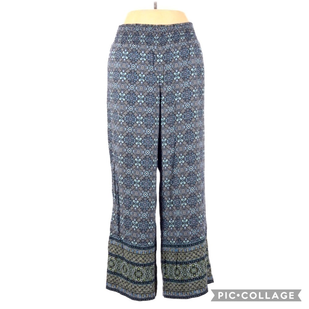J. Jill Mandala Print Palazzo Capri Casual Pants